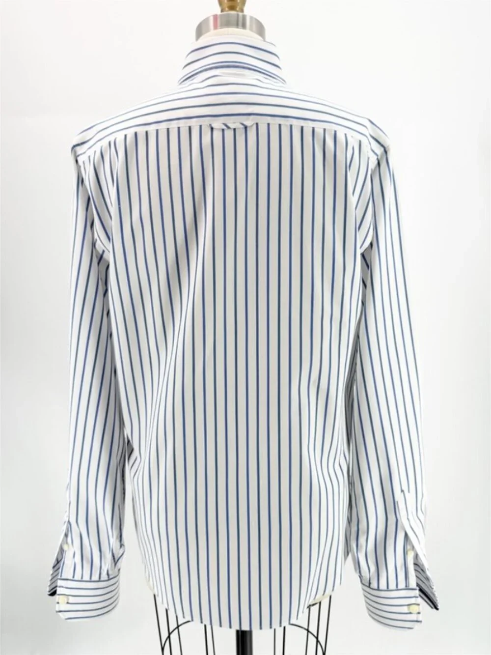 EZRA FITCH MENS S STRIPE LONG SLEEVE BUTTON FRONT DRESS SHIRT - Picture 3 of 12